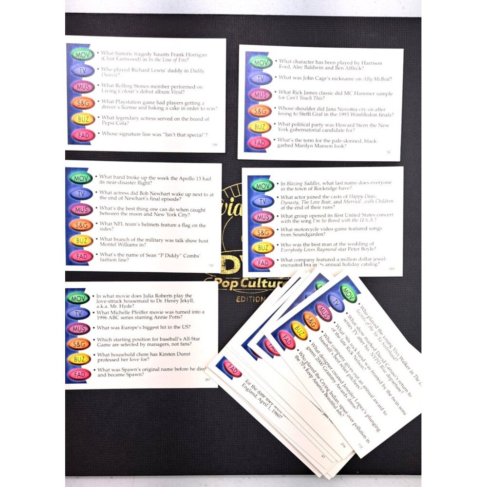 Trivial Pursuit DVD Pop Culture Replacement Game Board & Cards Fun Craft Project - Picture 7 of 7